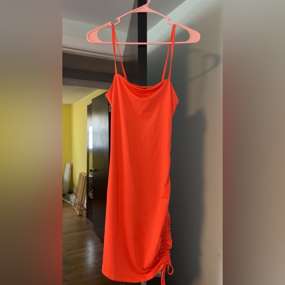 Vibrant Orange Slip Dress